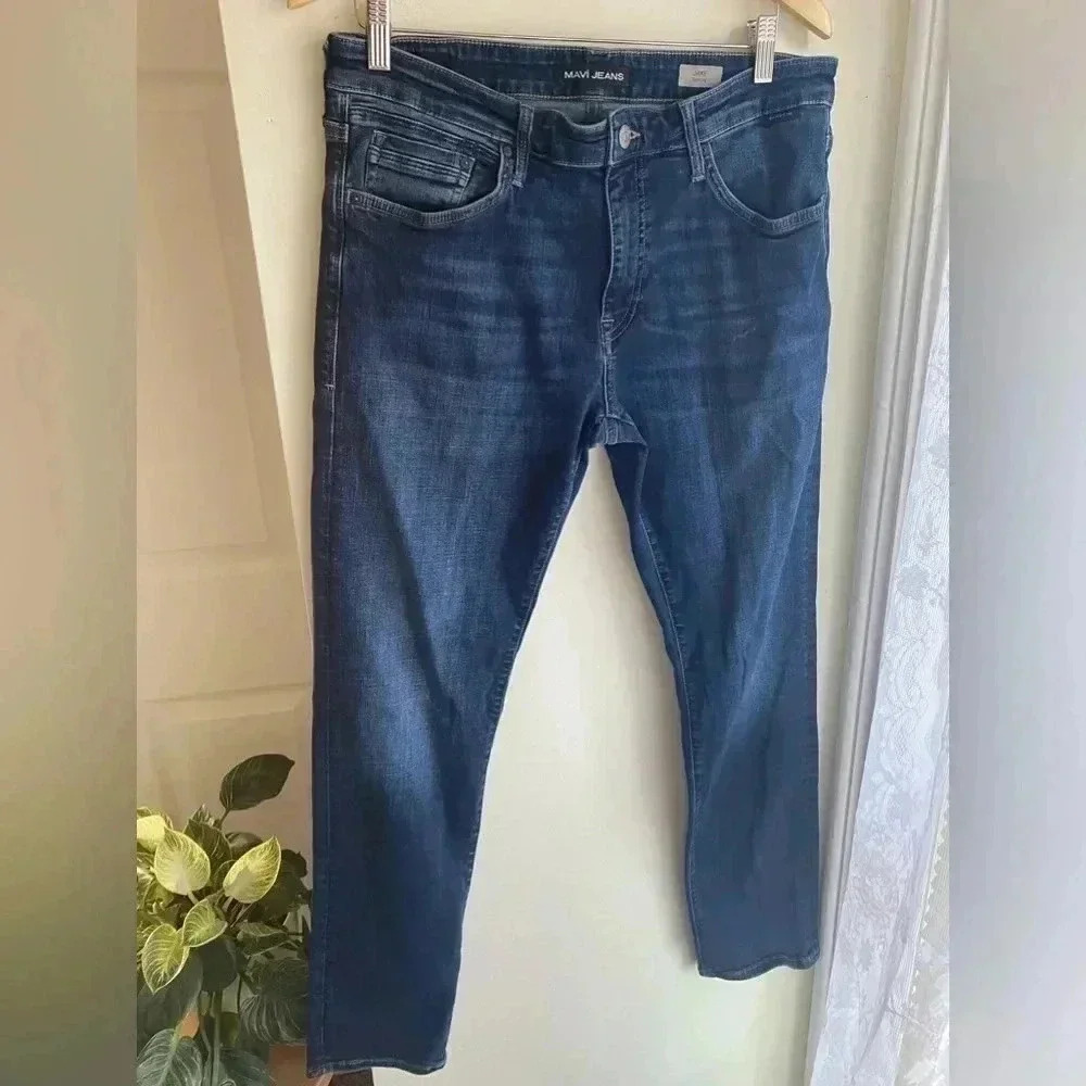 Mavi 34/32 Jake Slim Leg Skinny Jeans Medium Blue Wash Stretchy Men’s Pants